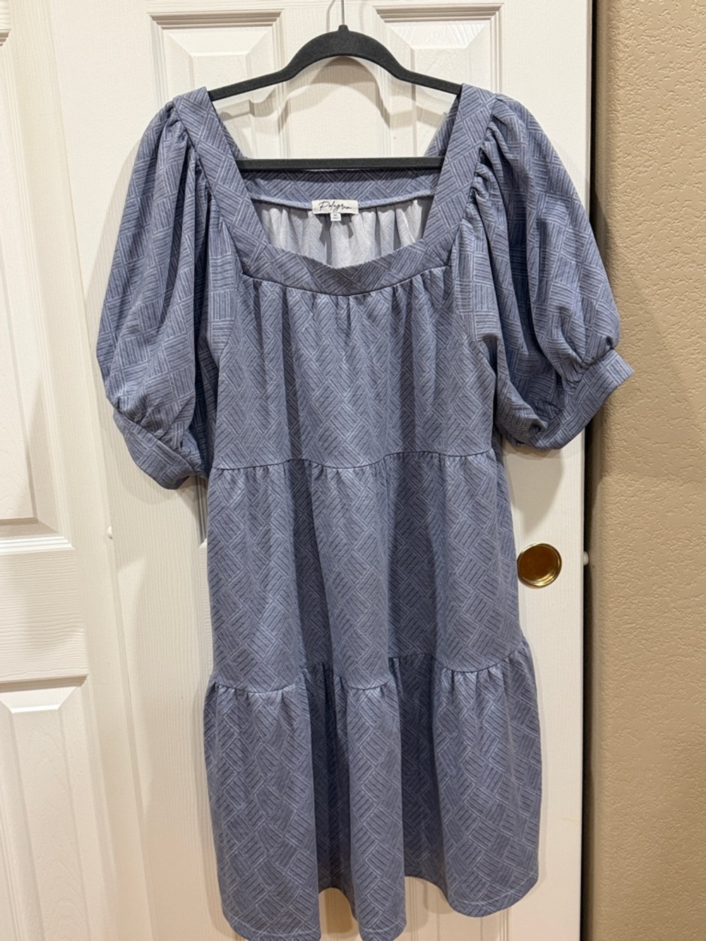 Polagram Blue Patterned Dress